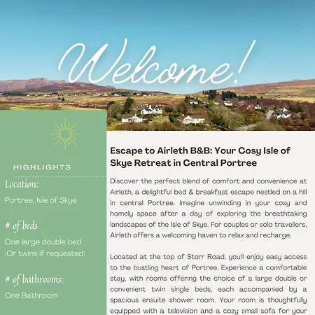 Air Leth Bed & Breakfast Portree Room photo
